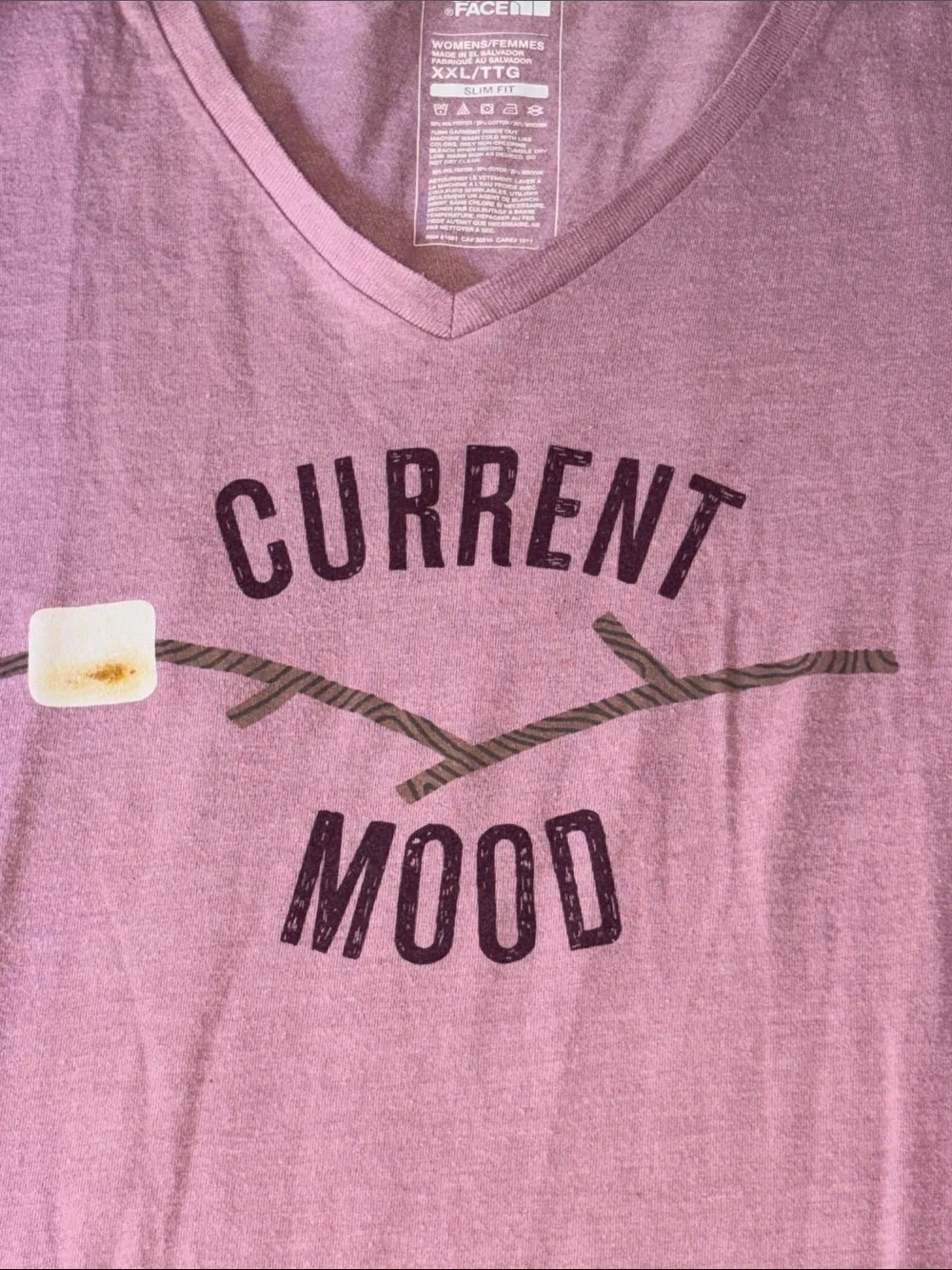 The North Face Women's V-Neck 'Current Mood' Tee Mauve Pink size XXL - Picture 2 of 7